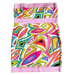 Gretchen Scott Designs Colorful Abstract Strapless Women’s Size Large Dress